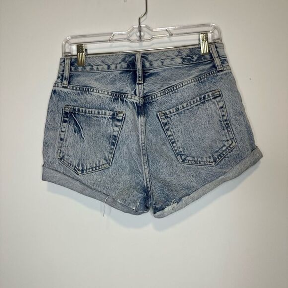 FRAME Le Simone distressed Loose Fit Hise Denim Shorts Size 25 - Picture 5 of 5